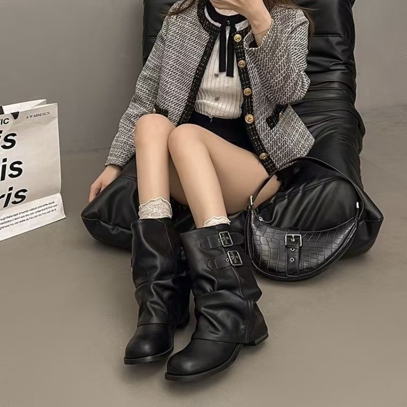 Women Black Slouchy Mid Calf B - Boot Sock Slouchy recension och pris
