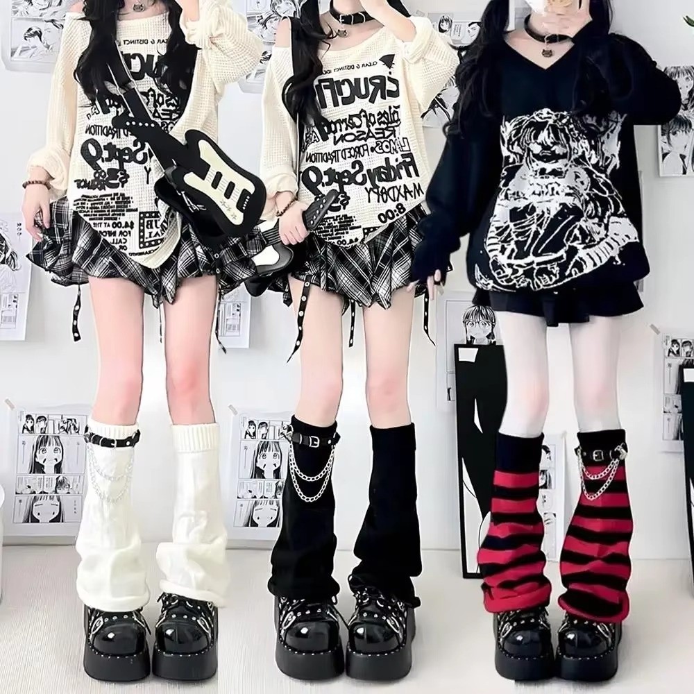 Gothic Harajuku Knit Leg Warme - Boot Sock Slouchy recension och pris