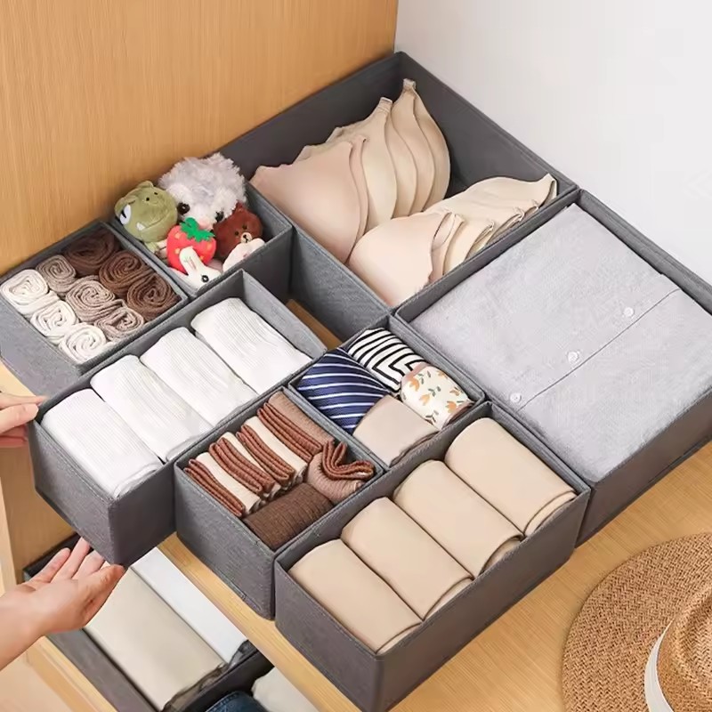 3PC Fabric Underwear Storage B - Sock Organizer Tray recension och pris